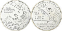 Germany 10 Euro Carl Spitzweg, Munich, Silver, KM:273 -