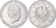 Germany 10 Euro Robert Schumann, Hamburg, Silver, KM:288 -