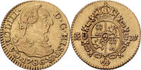 Spain 1/2 Escudo Charles III, Madrid, Gold, KM:425 -