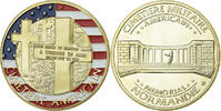 France Medaille Colleville-sur-Mer, Cimetière militaire américain, Steel, Colored -