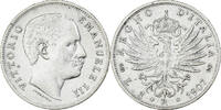 Italy 1 Lira Vittorio Emanuele III, Rome, Silver, KM:32 -