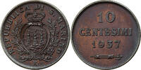 San Marino 10 Centesimi Rome, Bronze, KM:13 -