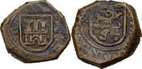 Spain 8 Maravedis Philip IV, Grenade, COB, Copper, KM:10.4 -