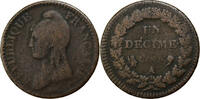 France 1 Décime Dupré, Paris, Copper, Gadoury:187 -