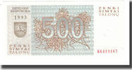 Lithuania 500 Talonu Banknote, Undated (1993), KM:46 -