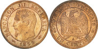 France Centime Coin, Napoleon III, Napoléon III, Paris, Bronze -