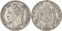 France 2 Francs Coin, Napoleon III, Napoléon III, Paris -