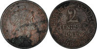 France 2 Centimes Coin -