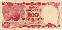 Indonesia 100 Rupiah Banknote, KM:122b -
