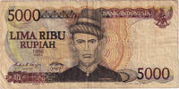 Indonesia 5000 Rupiah Banknote, KM:125a -