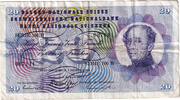 Switzerland 20 Franken Banknote, 1974-02-07, KM:46v -