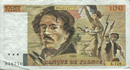 France 100 Francs Delacroix, X.129, Fayette:69.12 -