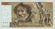 France 100 Francs Delacroix, B.198, Fayette:69bis.4a -
