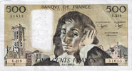 France 500 Francs 1985 Pascal, U.218, Fayette:71.32 AU(50-53)