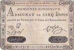 France 5 Livres 29G35905, KM:A49, Lafaurie:144 -