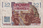 France 50 Francs Le Verrier, F.4, Fayette:20.2, KM:127a -