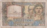 France 20 Francs Science et Travail, U.1765, Fayette:12.9 -