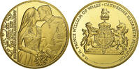 United Kingdom Medaille William et Kate, The Royal Kiss, Copper Gilt -