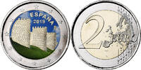Spain 2 Euro Colourized, Bi-Metallic, KM:New -