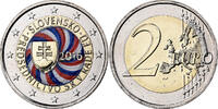 Slovakia 2 Euro Présidence de l'UE, Colourized, Bi-Metallic -
