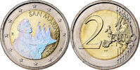 San Marino 2 Euro Colourized, Bi-Metallic -