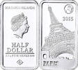 Solomon Islands Half Dollar Tour Eiffel, Proof, Silver -