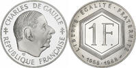 France Franc Charles de Gaulle, Paris, Proof, Silver -
