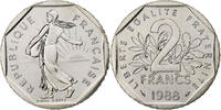 France 2 Francs Coin, Semeuse, Monnaie de Paris, série FDC -