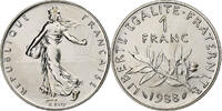 France Franc Coin, Semeuse, Paris, série FDC, Nickel -