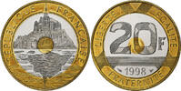 France 20 Francs Coin, Mont Saint Michel, Proof / BE -