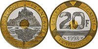 France 20 Francs Coin, Mont Saint Michel, Proof / BE -