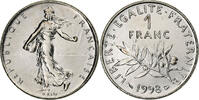 France Franc Coin, Semeuse, Paris, BU, Nickel, KM:925.1 -