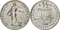 France 1/2 Franc Coin, Semeuse, Paris, BU, Nickel, KM:931.1 -