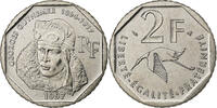 France 2 Francs Coin, Guynemer, Paris, FDC, Nickel, KM:1187 -