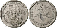 France 2 Francs Coin, Guynemer, Paris, FDC, Nickel, KM:1187 -