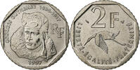 France 2 Francs Coin, Guynemer, Paris, FDC, Nickel, KM:1187 -