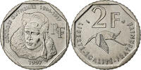 France 2 Francs Coin, Guynemer, Paris, FDC, Nickel, KM:1187 -