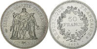 France 50 Francs Coin, Hercule, Paris, série FDC, Silver -