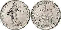 France Franc Coin, Semeuse, Paris, Nickel, KM:925.1 -
