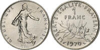 France Franc Coin, Semeuse, Paris, Nickel, KM:925.1 -