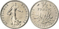France 1/2 Franc Semeuse, Paris, série FDC, Nickel -