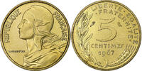 France 5 Centimes Marianne, Paris, série FDC, Aluminum-Bronze -