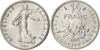 France 1/2 Franc Semeuse, Paris, série FDC, Nickel -