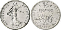 France 1/2 Franc Semeuse, Paris, série FDC, Nickel -