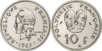 French Polynesia 10 Francs Paris, Nickel, KM:5 -