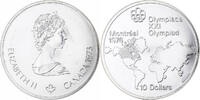 Canada 10 Dollars Elizabeth II, Montréal XXI Olympiade, Ottawa, Silver -