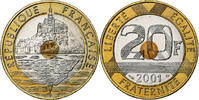 France 20 Francs Coin, Mont Saint Michel, Paris -