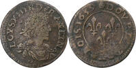 France Double Tournois Louis XIII, Axe Loire-Rhône, Copper -