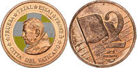 Vatican 2 Euro Cent 2 C, Essai-Trial Benoit XVI, Copper -