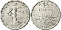 France 1/2 Franc Semeuse, Paris, série FDC, Nickel -